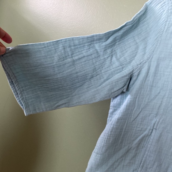 New women’s crinkled button front shirt, size PL - Picture 6 of 10